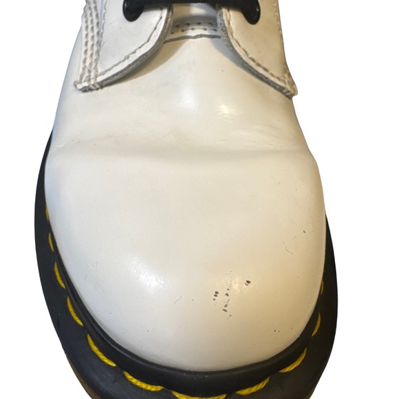 Dr Martens 1460 White Leather Combat Boots Women’s 7 | Iconic 8-Eye Style - Picture 6 of 15